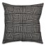Swirl Squares in Black Pillow