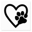 Heart Paw 6x6 Tabletop Canvas