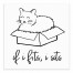 If I Fits, I Sits 6x6 Tabletop Canvas