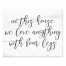 In This House We Love Anything with Four Legs 8x10 Tabletop Canvas