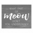 What Part of Meow 8x10 Tabletop Canvas