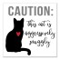 Caution Cat Snuggles 12x12 Canvas Wall Art