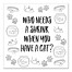 Who Needs A Shrink Cat 12x12 Canvas Wall Art