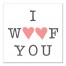 I Woof You 12x12 Canvas Wall Art