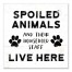 Spoiled Animals Live Here 12x12 Canvas Wall Art