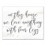 In This House We Love Anything with Four Legs 11x14 Canvas Wall Art