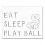 Eat Sleep Play Ball 11x14 Canvas Wall Art