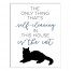 Self-cleaning Cat 11x14 Canvas Wall Art