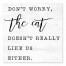 Don't Worry about the Cat 6x6 Tabletop Canvas