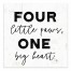 Four Little Paws On Big Heart 6x6 Tabletop Canvas