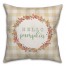 Hello Pumpkin Buffalo Check with Wreath 18x18 Spun Poly Pillow