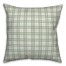 Sage Plaid 18x18 Spun Poly Pillow