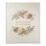 Welcome Fall Floral 50x60 Coral Fleece Blanket