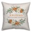 Welcome Personalized Fall Floral Pillow