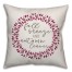 Fall Breeze and Autumn Leaves Maroon Wreath Pillow