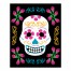 Graphic Sugar Skull with Wreath 8x10 Tabletop Canvas