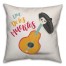 Dia De Los Muertos Guitar 18x18 Spun Poly Pillow