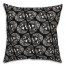 Etched Skull Pattern 18x18 Spun Poly Pillow