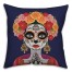 Lady Dia De Los Muertos 18x18 Spun Poly Pillow