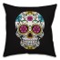 Bright Sugar Skull 18x18 Spun Poly Pillow