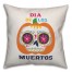 Dia De Los Muertos Pumpkin Sugar Skull 18x18 Spun Poly Pillow