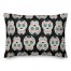 Floral Sugar Skull Pattern 14x20 Spun Poly Pillow