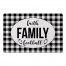 Black Buffalo Check Faith Family Football 27x18 Floor Mat