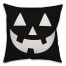 Black and White Jack-O-Lantern Pillow