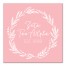 Zeta Tau Alpha Blush Wreath 12x12 Canvas Wall Art