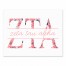 Floral Greek Letters - Zeta Tau Alpha 11x14 Tabletop Canvas