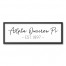 Alpha Omicron Pi Simple Script 12x36 Black Framed Canvas