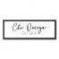 Chi Omega Simple Script 12x36 Black Framed Canvas