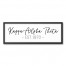 Kappa Alpha Theta Simple Script 12x36 Black Framed Canvas