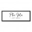 Phi Mu Simple Script 12x36 Black Framed Canvas