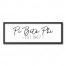 Pi Beta Phi Simple Script 12x36 Black Framed Canvas