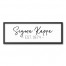 Sigma Kappa Simple Script 12x36 Black Framed Canvas