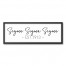 Sigma Sigma Sigma Simple Script 12x36 Black Framed Canvas