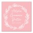 Alpha Gamma Delta Blush Wreath 12x12 Canvas Wall Art