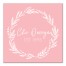 Chi Omega Blush Wreath 12x12 Canvas Wall Art
