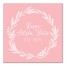 Kappa Alpha Theta Blush Wreath 12x12 Canvas Wall Art