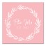 Phi Mu Blush Wreath 12x12 Canvas Wall Art