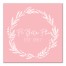 Pi Beta Phi Blush Wreath 12x12 Canvas Wall Art