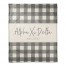 Alpha Xi Delta Gray Buffalo Check 50x60 Coral Fleece Blanket