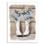 Blue Floral Rain Boots 18x24 Canvas Wall Art