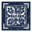 Distressed Indigo Tile 16x16 Canvas Wall Art