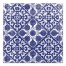 Indigo Quad Tile 30x30 Canvas Wall Art