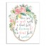 Floral Wreath Script 16x20 Canvas Wall Art