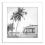 Coastal Beach Van 16x16 Canvas Wall Art