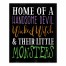 Home of a Handsome Devil and Wicked Witch 8x10 Tabletop Canvas