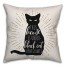 Black Cat House Pillow